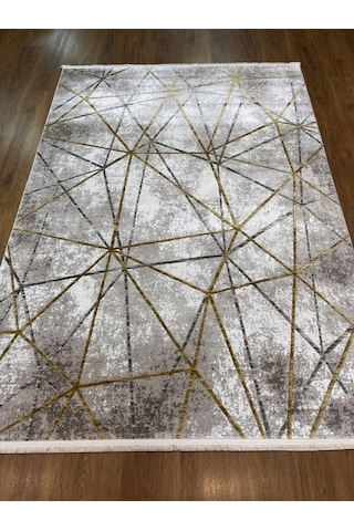 Akrilik Sarı, Gri, Krem Makina Halısı 160x230 Sarı, Gri, Krem