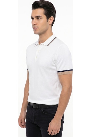Raymons Erkek Polo Yaka Kısa Kollu Triko Tişört Regular Kalıp Bgl-st05559 Beyaz