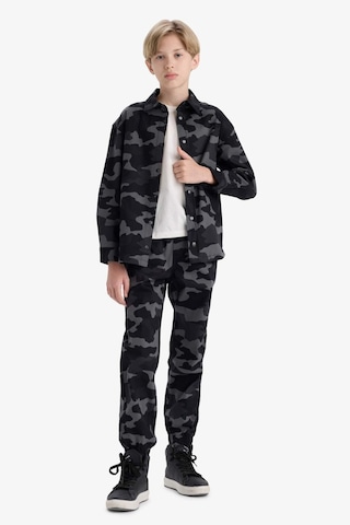 Defacto Erkek Çocuk Jogger Fit Kamuflaj Desenli Gabardin Pantolon F1175a825augr164 Gri