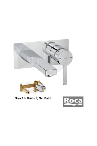 Roca Naia Ankastre Lavabo Batarya Seti - Krom / İç Set Sıva Altı Grubu Dahil Arkhev0014 Parlak Krom