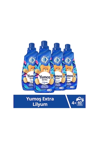 Yumoş Extra Konsantre Çamaşır Yumuşatıcısı Lilyum 4 x 1440 ML