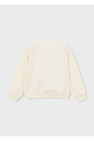 Mayoral Kız Çocuk İki İplik Sweatshirt Krem