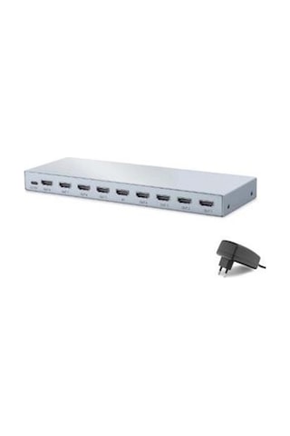 Hadron Hdx1433 Hdmı Splitter Edıd 8k 60 Hz 1 Giriş 8 Çıkış Gri Kdo