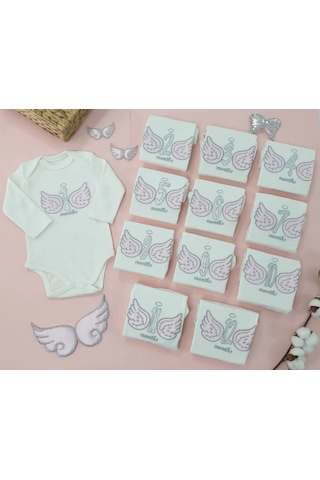 Papyon Baby Kids 0-ttbebe 0 12 Ay 12'li Badi Zıbın Seti Çıtçıtlı Badi Set Beyaz - Turkuaz