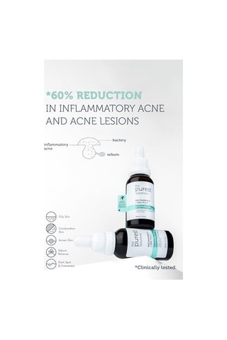 The Purest Solutions, Gözenek Ve Siyah Nokta Karşıtı, Sivilce Önleyici Niacinamide Cilt Bakım Serumu 30 Ml Niacinamide 5% & Zinc Pca 1%