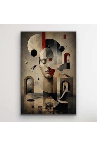 Karışık Rüyalar Soyut Kanvas Tablo 20x30 Cm Çok Renkli