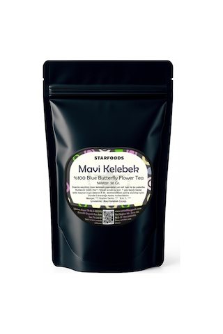 Mavi Kelebek Çayı %100 Saf 36 Gr. Mavi Kelebek Çiçeği Sarmaşığı Blue Butterfly Tea