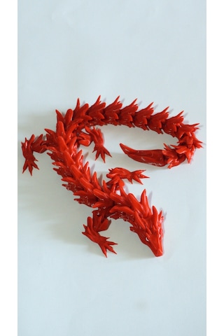 Eklemli Ejderha 3 Renkli 48 Cm - Dekoratif 3d Maket Hediyelik 2,5cm 94761296