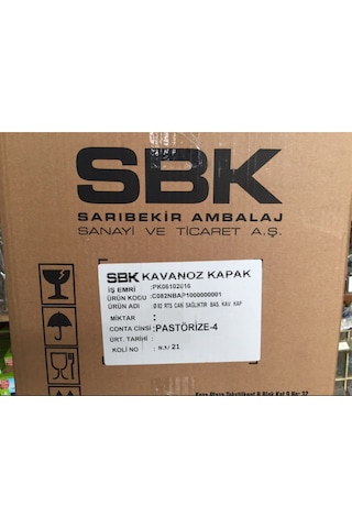 Sbk Konserve Kavanozu Kapağı1 Koli 600 Adet Toptan  Fiat