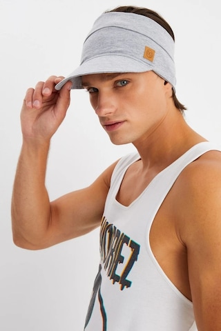 Erkek Uv Koruyuculu %100 Pamuklu Penye Tenis Golf Stil Vizör Şapka Siperlik - Tek Ebat / Açık Gri Açık Gri