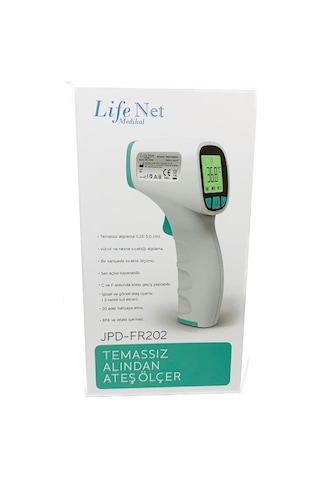 Life Net Medikal Temassız Ateş Ölçer Kızılötesi Alından Termometre Jpd-fr202 Turkuaz