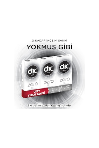 Okey Zero XL Prezervatif 3 x 10'lu