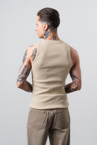 Respire Erkek Tank Top Atlet Bej