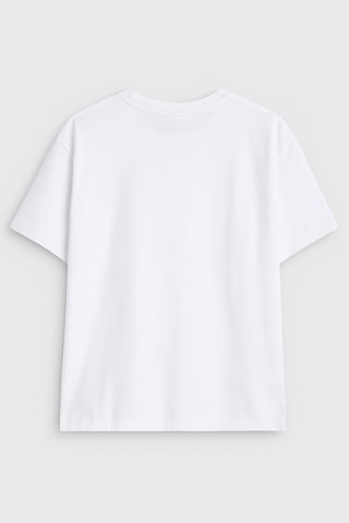 Markapia Kadın Bisiklet Yaka %100 Pamuk Kemer Baskılı Kısa Kollu T-shirt Çok Renkli Xs