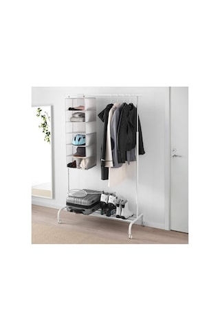 Ikea 7 Bölmeli Stuk Depolama Beyaz Gri 803.708.70 Boyut 11 ¾x11 ¾x35 ½