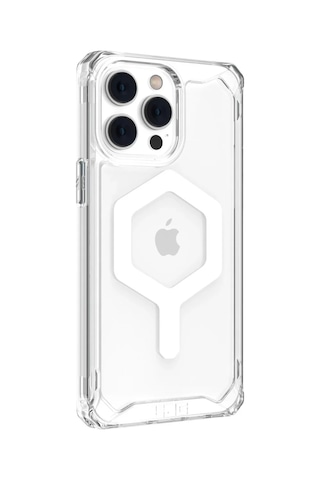 Newface Apple Uyumlu iPhone 14 Pro Kılıf Uag Plyo Magneticsafe Silikon - Şeffaf Resimdeki