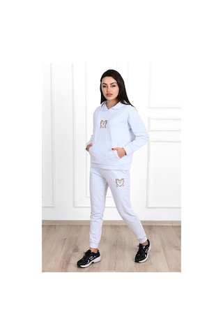 Kadın Baskılı Cepli Uzun Kollu Eşofman Takımı 3679-23 001