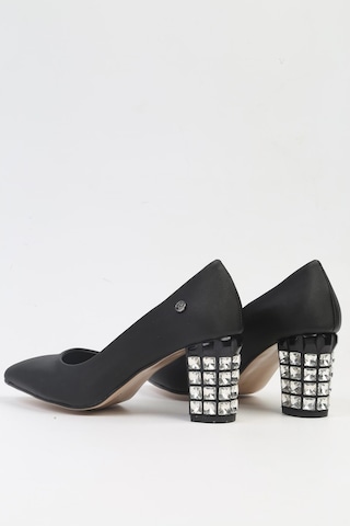 Pierre Cardin Pc-51201 - 3478 Siyah Saten - Kadın Topuklu Ayakkabı 001