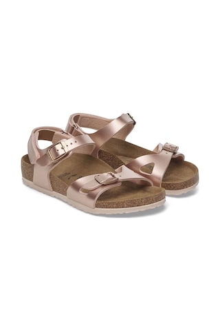 Birkenstock Rio Kids Bf Electric Metallic Kız Çocuk Sandalet 1029535 Pudra