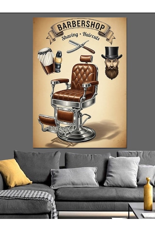Vintage Berber Koltuğu Çizimi Dekoratif Kanvas - Mdf Ahşap Tablo