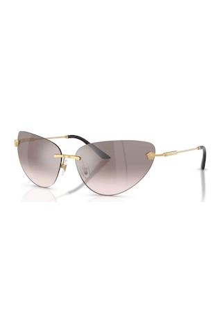 Versace Ve 2281 10028z 64 Kadın Çekik Gold Metal Güneş Gözlüğü Altın