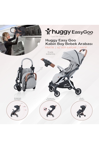 Huggy Easy Go Kabin Boy Otomatik Katlanır Bebek Arabası