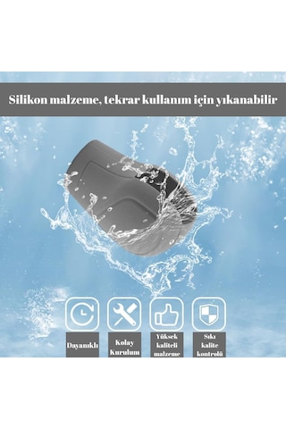Gmax BR6219621 S-416 Vites Topuzu Kılıfı Silikon Otomatik GriOtomatik Vites Topuzu Kılıfı Universal Silikon Masajlı Geçmeli Üniversal Gri