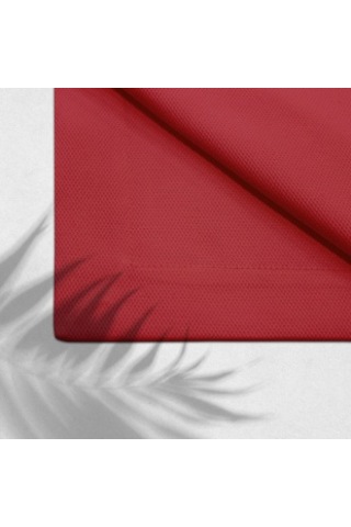 Kuş Gözü Desenli Masa Örtüsü Kırmızı