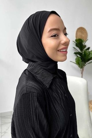 Kahijab Çıtçıtlı Bone - Siyah - Standart Siyah