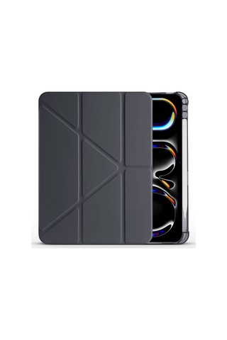 Apple Uyumlu iPad Pro 11 2024 Kılıf Zore Tri Folding Kalem Bölmeli Standlı Kılıf Arka Kapak