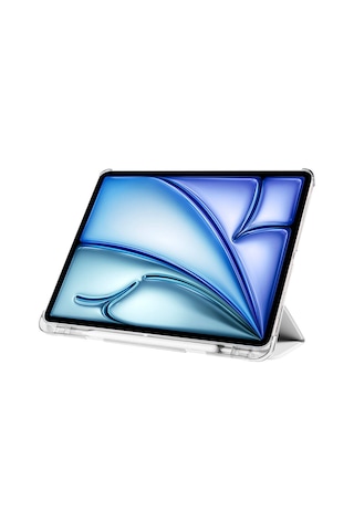 Kilifone - İpad Air 13 2025 M3 Uyumlu - Tablet Kılıfı Smart Cover Kalem Bölmeli Standlı 1-1 Kılıf - Mor - T36490 Kılıf