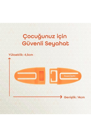 Gezenbebe Bebek Emniyet Kemer Klipsi Orange 001