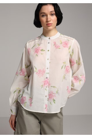 Colin's Colins Fashion Fit Yuvarlak Yaka Metraj Baskılı Kadın Pembe Uzun Kol Gömlek Cl1078692 Q1.v1 Pın