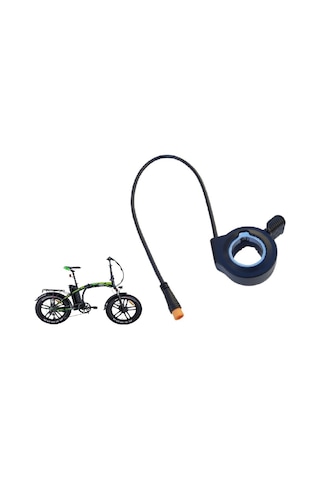 Rks Rk3 Pro Elektrikli Bisiklet Gaz Kolu İtmeli Su Geçirmez 3 Pinli Erkek Giriş Siyah