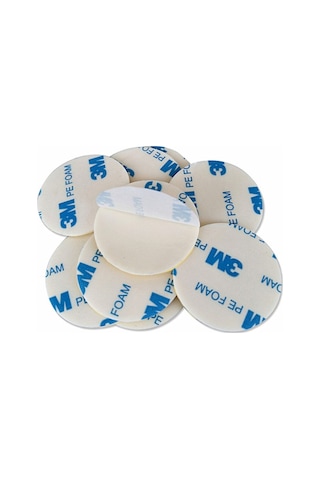 50 Adet 3m Yuvarlak Kesimli Çok Güçlü Çift Taraflı Köpük Bant 30mm Çap