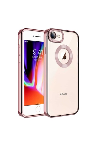 Apple Uyumlu iPhone 7 Kılıf Kamera Korumalı Logo Gösteren Zore Omega Kapak