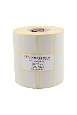 Eko Termal Rulo Etiket 30mm X 25mm 3000 Adet