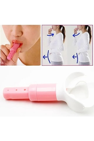 Mufunye Pembe Plastik Solunum Egzersiz Cihazı - Akciğer Hacmi Artırıcı, 3 Seviye Ayarlanabilir, Taşınabilir Fitness Aleti