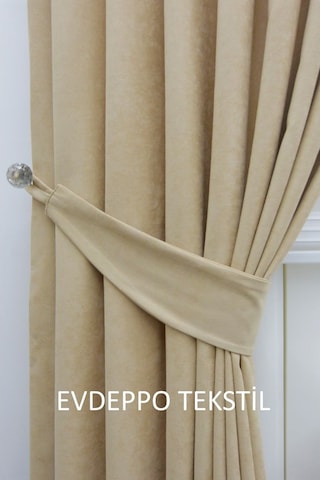 Taç Soft Krem Fon Perde Krem