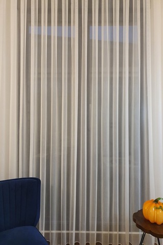 Keten Tül Perde - Beyaz - Pileli 1e2.5 250x250 Beyaz