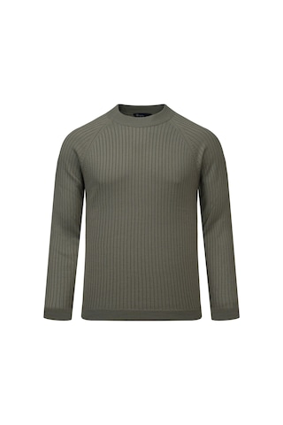 Hatemoğlu Yeşil Regular Fit Fitilli Yarım Balıkçı Yaka Pamuklu Kazak 2977658 Yeşil