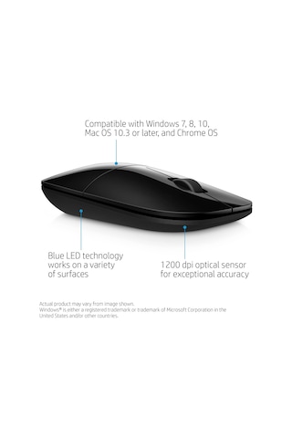 Hp Wireless Mouse Z3700, Black V0l79aa Abl