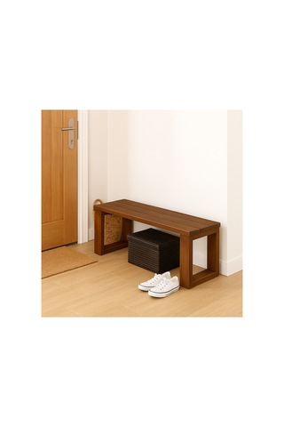 El Yapımı Ahşap Bank 80x30x43 Cm Masif Ahşap Oturma Bankı, Dekoratif Dış & İç Mekan Kullanımı Kahverengi
