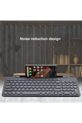 Dancemonkey Bluetooth Klavye 2.4ghz Masaüstü Ultra İnce Klavye Tablet Cep Yuvası Siyah