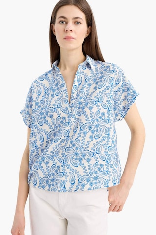 DeFacto Oversize Geniş Kalıp Çiçekliı Kısa Kollu Bluz E7595AX25SPBE399