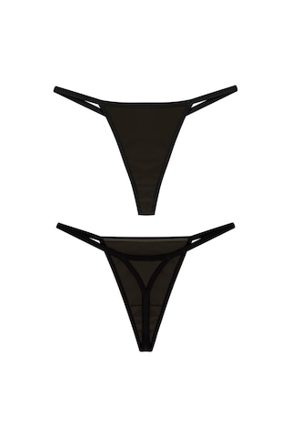 Yohannesclub, Kadın, Thong String, Nazik Lastik Yapısı, Rahat Kesim Siyah