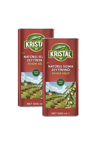 Kristal Dolgun Güçlü Naturel Sızma Zeytinyağı Teneke 2 x 5 L Kristal Dolgun Güçlü Naturel Sızma Zeytinyağı Teneke 2 x 5 L