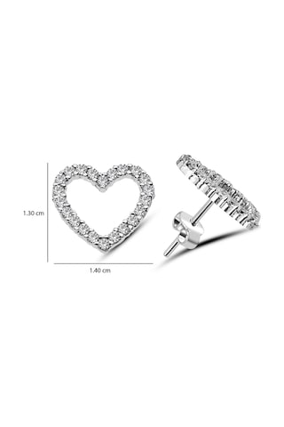 Kuyumcudukkani Kalp Figürü Zirkon Taşlı Mini Set -24039-w-w 23 Beyaz