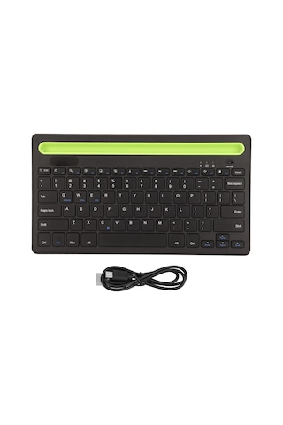 Kart Yuvalı, 78 Tuşlu, Çift Kanallı, Hassas Aydınlatmalı, Ev, Ofis Ve Seyahat İçin Taşınabilir Bluetooth Klavyeli Kablosuz Klavye