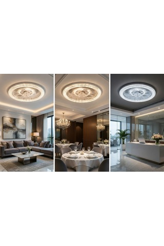 Kristal Led Tavan Vantilatör